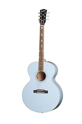 Epiphone Modern Collection J-180 LS Frost Blue elektrisch-akoestische westerngitaar met koffer