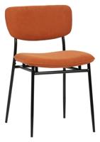 WOOOD Eetkamerstoel 'Dané' Rib, kleur Oranje - thumbnail