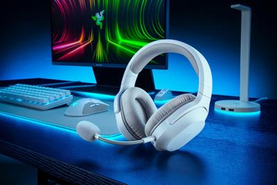 RAZER Barracuda X 2022 Over Ear headset Bluetooth, Kabel Stereo Wit, Lichtblauw Volumeregeling, Microfoon uitschakelbaar (mute) Gamen