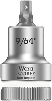 Wera 8740 B HF Binnenzeskant Zyklop Bitdop met 3/8"-aandrijving met vasthoudfunctie, 9/64" x 35 mm - 1 stuk(s) - 05003082001