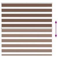 VidaXL Zebra rolgordijn 150x150 cm stofbreedte 145,9cm polyester bruin - thumbnail