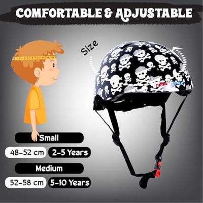 Kinder Fietshelm Skullz Medium (53 - 58 cm)