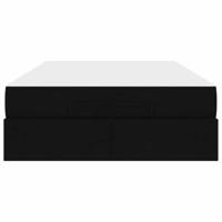 Bedframe met matras Zwart 120 x 200 cm Stof - thumbnail