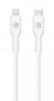 Manhattan USB-kabel USB-C stekker, Apple Lightning stekker 1.00 m Wit 394512 - thumbnail