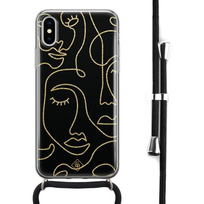 iPhone X/XS hoesje met koord - Abstract faces iPhone X/XS hoesje met koord - Abstract faces