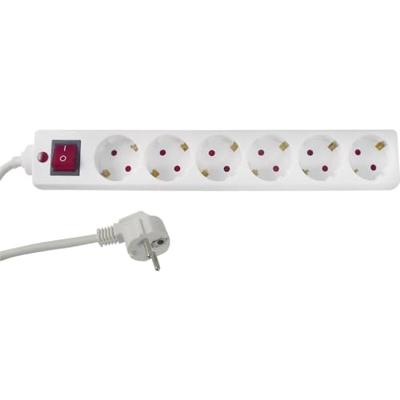 REV 00125101 Stekkerdoos met schakelaar 6-voudig Wit Randaarde stekker 1 stuk(s)