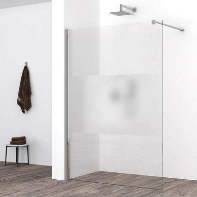 Wiesbaden Comfort Inloopdouche 140x200 cm - Nano Coating - Helder/Melkglas