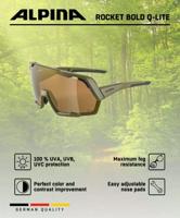 Olympic Sportswear Alpina sports sportbril rocket bold q-lite olijf - thumbnail