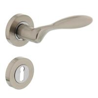 Intersteel Deurkruk George op rozet met sleutelrozetten - nikkel mat - thumbnail