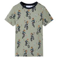 Kinderpyjama met korte mouwen 92 lichtkaki - thumbnail