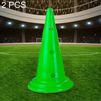 2 stks multifunctionele training geperforeerd Roadblock ronde bodem teken vat (groen) - thumbnail