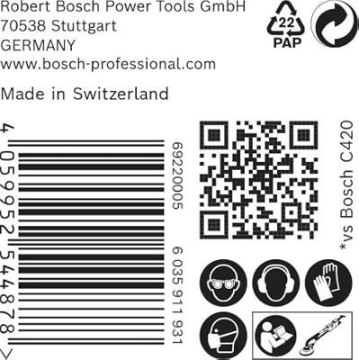 Bosch Accessories EXPERT C470 2608901151 Schuurpapier voor wand- en plafondschuurmachine Geperforeerd Korrelgrootte (num) 150 (Ø) 225 mm 25 stuk(s)