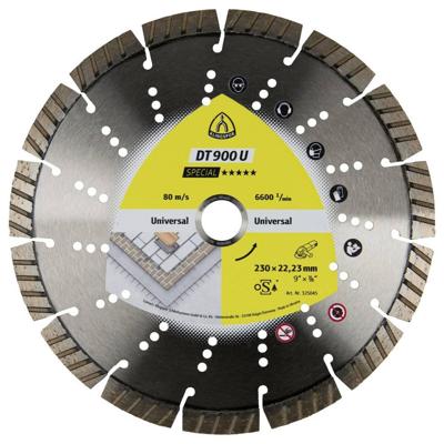 Klingspor 325045 DT 900 U Special Diamanten doorslijpschijf Diameter 230 mm Boordiameter 22.23 mm Bouwmaterialen, Beton, universeel, Oud gewapend beton,