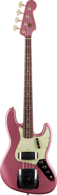 Fender Custom Shop 1965 Jazz Bass Journeyman Relic, Faded Burgundy Mist Metallic RW
