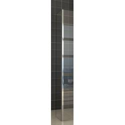 Saqu Splash zijwand met chroom hoekprofiel 40x200cm Nanoglas
