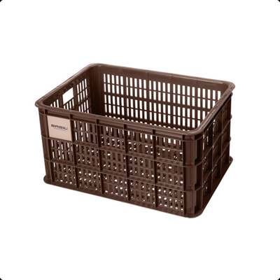 Basil fietskrat l - groot - 40 liter - bruin