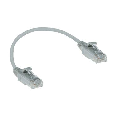 ACT DC9030 LSZH U/UTP CAT6 Datacenter Slimline Patchkabel Snagless | RJ45 connectoren | Grijs | 15 cm