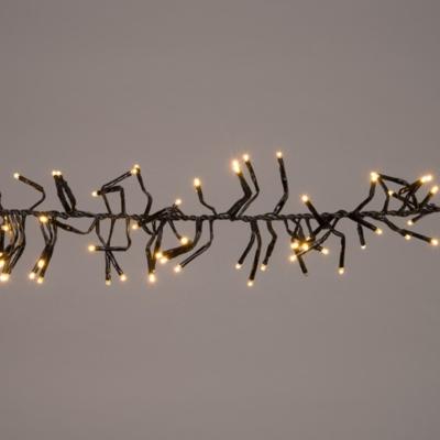 Kerstverlichting Clusterverlichting flash 384 LED / 2,4 meter warm wit en 32 LED knipperend met timer Anna's collection - Annas collection