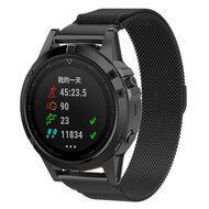 Milanese bandje - Zwart - Large - Garmin Fenix 7X / 6X / 5X - thumbnail