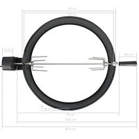 VidaXL Bbq rotisserie ring 57 cm zwart - thumbnail