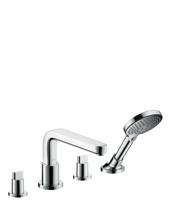 Hansgrohe metris s afbouwdeel v. 4-gats inbouwbadrandkraan m lange uitloop, chroom - thumbnail
