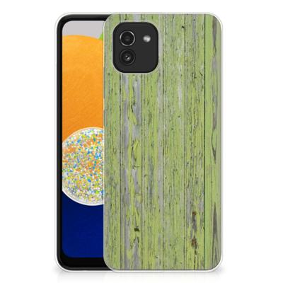 Samsung Galaxy A03 | Bumper Hoesje | Green Wood