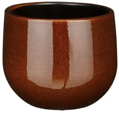 Mica Decorations bloempot Pablo 16x14cm bruin