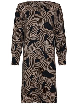 Zwart nachthemd speelse strepen