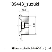 DAYTONA adapter stuureinde "d-mirror". handlebar adapter suz day sw m6x1 - thumbnail