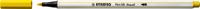 Stabilo pen 68 brush - viltstift - geel (44) - thumbnail