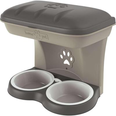 Bama pet hondenvoederbak 50x29x52 cm taupe