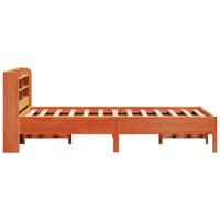 Bedframe zonder matras massief grenenhout wasbruin 120x190 cm - thumbnail