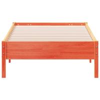 Bedframe massief grenenhout wasbruin 75x190 cm - thumbnail