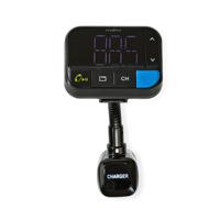 FM-Audiotransmitter voor Auto | Zwanenhals | Handsfree bellen | 1.5 " | LED-Scherm | Bluetooth® | 5.0 V DC / 1.0 A / 5.0 V DC / 2.4 A | Bass boost | Google Assistant / Siri | Zwart - thumbnail
