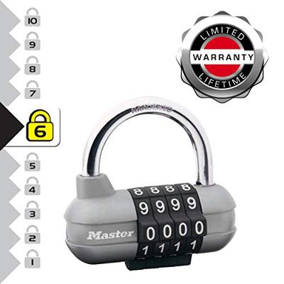 Masterlock 64mm - die-cast body - 25mm hardened steel shackle, 7mm diam. - 4-digi - 1520EURD - thumbnail