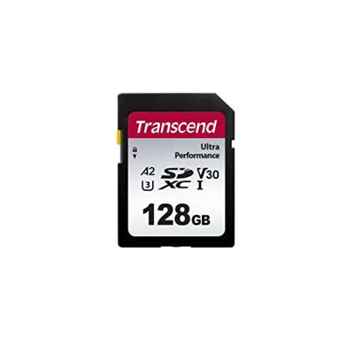 Transcend TS64GSDC340S SDXC-kaart 128 GB A1 Application Performance Class, A2 Application Performance Class, v30 Video Speed Class, UHS-Class 3 Schokbestendig,