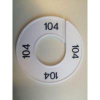 Maatring 9cm wit/zwart 104 - thumbnail