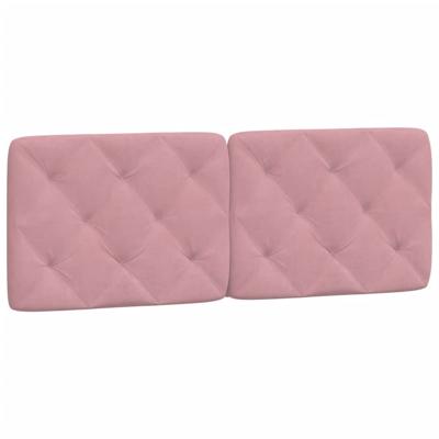 Bedframe met LED-verlichting fluweel roze 120x200 cm - thumbnail