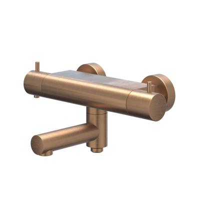 IVY Bond Badthermostaatkraan opbouw - draaibare baduitloop - omstel - Cooltouch - Geborsteld mat koper PVD 6301005 IVY Bond Badthermostaatkraan opbouw - draaibare baduitloop - omstel - Cooltouch - Geborsteld mat koper PVD 6301005