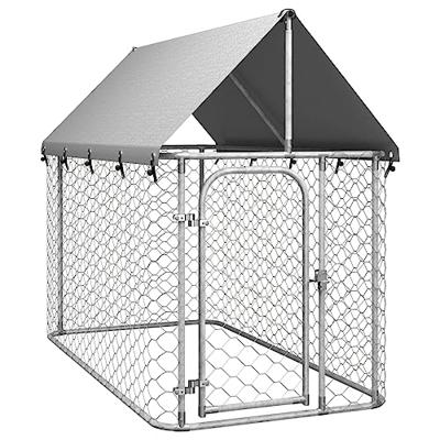 VidaXL Hondenkennel voor buiten met dak 200x100x150 cm