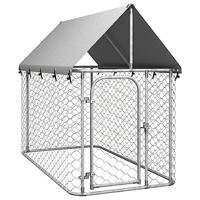 VidaXL Hondenkennel voor buiten met dak 200x100x150 cm - thumbnail