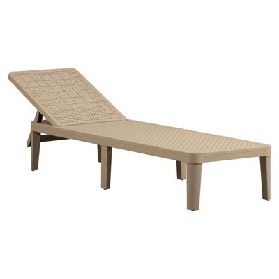 WOOOD Ligbed 'Jinte' Kunststof, kleur Zand