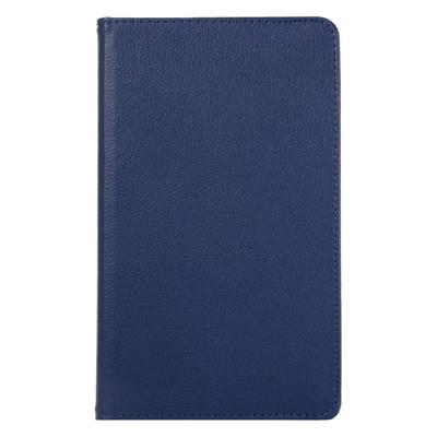 Shop4 - Samsung Galaxy Tab A 8.0 (2019) Hoes - Rotatie Cover Lychee Donker Blauw
