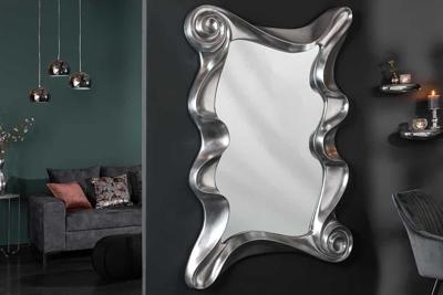 Extravagante wandspiegel ALICE 160x106cm zilver variabel op te hangen - 20342
