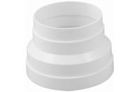 Verloopstuk - tbv PVC afzuigslang - 100/125 mm - wit - thumbnail