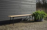 Vernon folding bench 180x32x45 acacia teak look/black steel Eurofar - Eurofar - thumbnail
