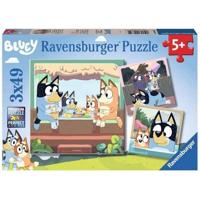 Ravensburger - de avonturen van bluey legpuzzel 3x49st. - thumbnail