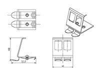ROLINE DIN-rail adapter, leeg, voor 2 keystones - thumbnail