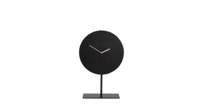 Light & Living Klok Waiwo op voet, mat zwart-zilver