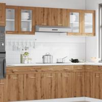 Hangkast 40x31x60 cm bewerkt hout artisanaal eikenkleurig - thumbnail